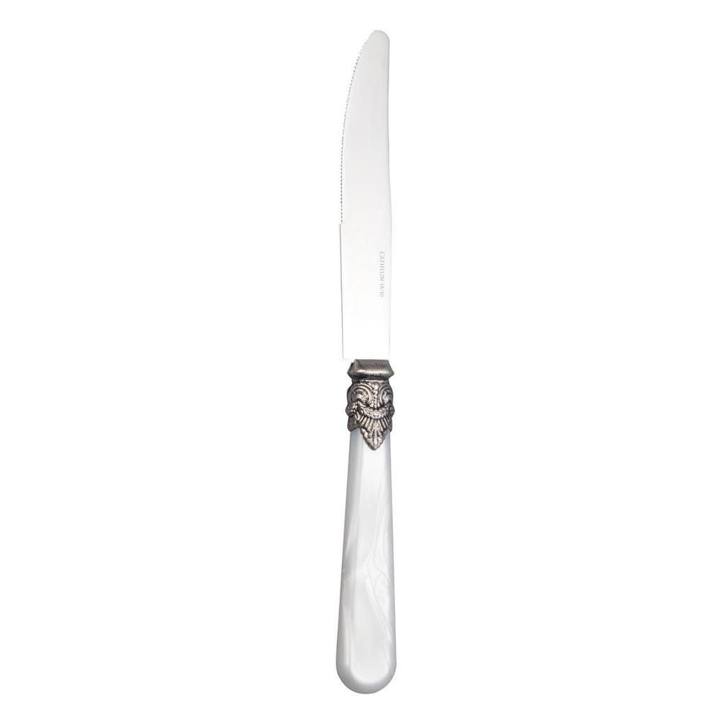 Retro High-End 304 Stainless Steel & Acrylic Cutlery Set: Knife, Fork, Spoon, Dessert Fork, Spoon