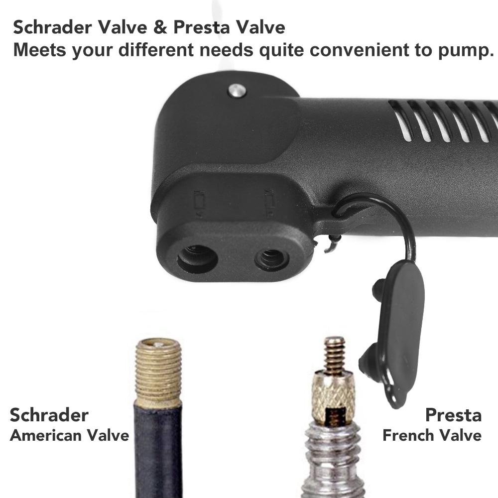 Bicycle Pump Aluminum Alloy Mini Pump for Bicycle MTB Portable Inflator with Holder