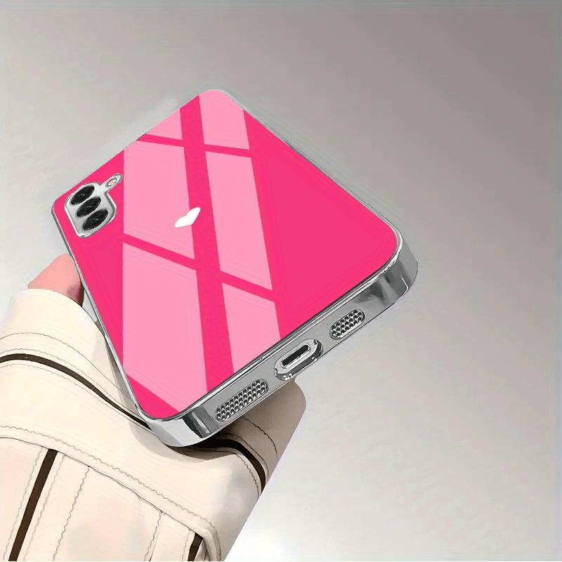 Romantic heart-shaped metallic paint glass phone case suitable for Samsung Galaxy S26 S25 S24 S22 S21 S20FE Ultra Plus anti drop