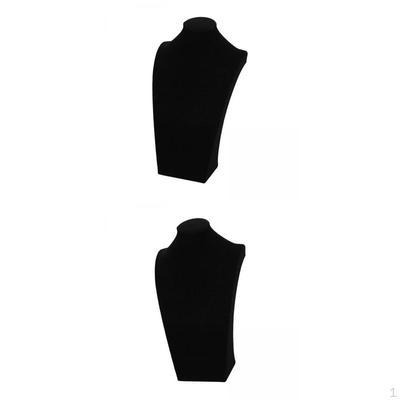 2 st Sammet Halsbandsdisplayställ Smyckeshållare Organizer