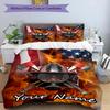 3PC Custom Name Firefighter's Pride Bedding Set Duvet Cover Closure Includes 1 Duvet Cover & 2 Pillowcases for Bedroom