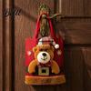 Decorative Christmas Party Favor Bags Tote Bag Santa/Snowman/Elk/Bear 3D Doll Decor Thick Cloth Holiday Candy Treat Holders Fabric Storage Pouch for