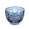 Nostalgie Kristallen Beker Sake Beker 30cc Orchidee Gravering Inktblauw Huidig Model J-kitchens 54xH40mm