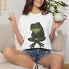 Grumpy Meditation Frog T-Shirt | Zen Crossed-Leg Frog Illustration