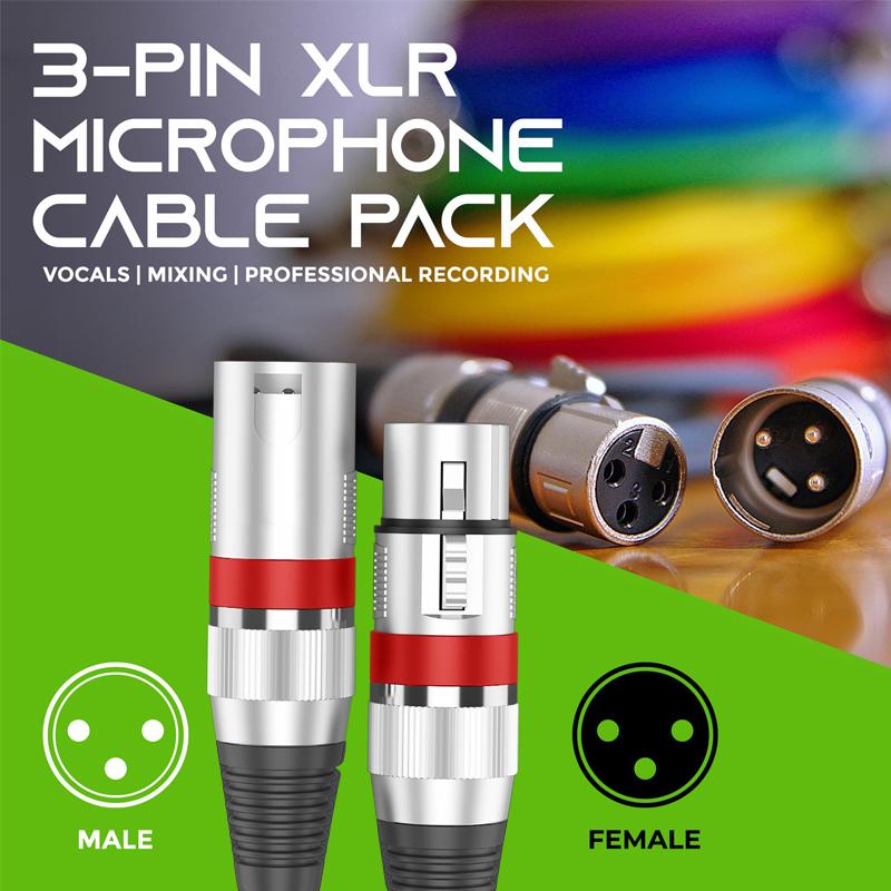 XLR Male To Female Cable Professional Microphone Extension Cable For Recording Mixer Balanced Speaker Mic XLR 3Pin Audio LinesGood Product