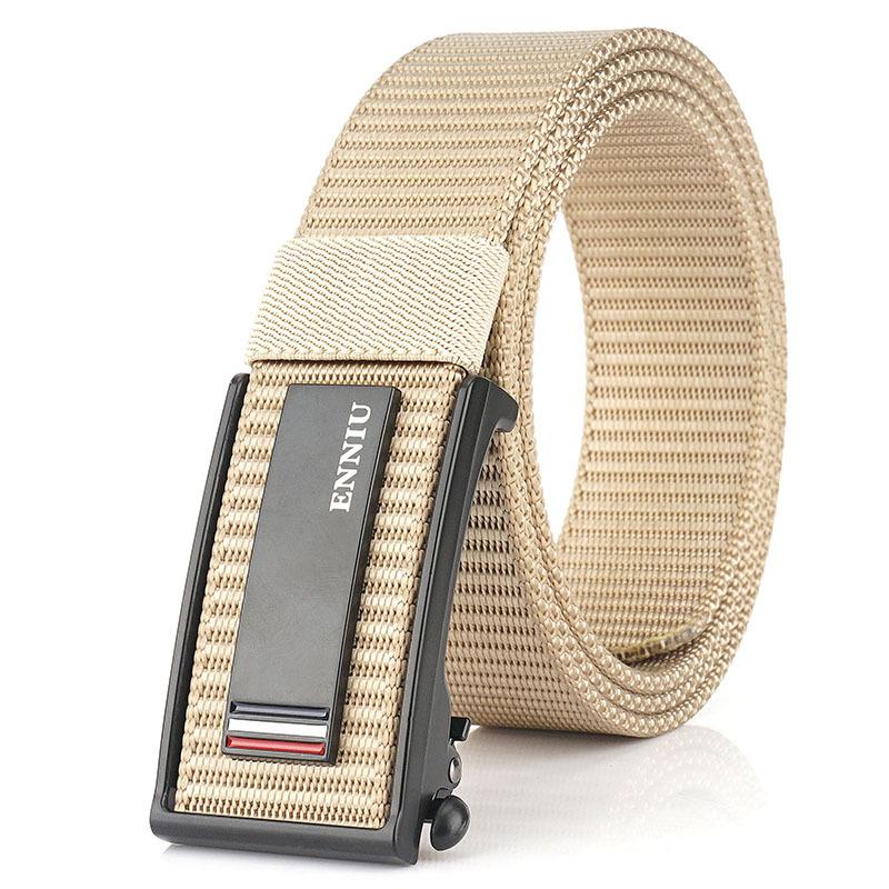 Fashion Men Tactical Belt Top Quality Comfortable Nylon Belts For Male Metal Automatic Buckle Canvas Waistband Training