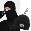 2In1 Mask Beanies Hat Men Winter Balaclava Hats Knitted Hats Fashion Full Face Ski Bonnet Tactical Cycling Earmuffs Cap Knitted