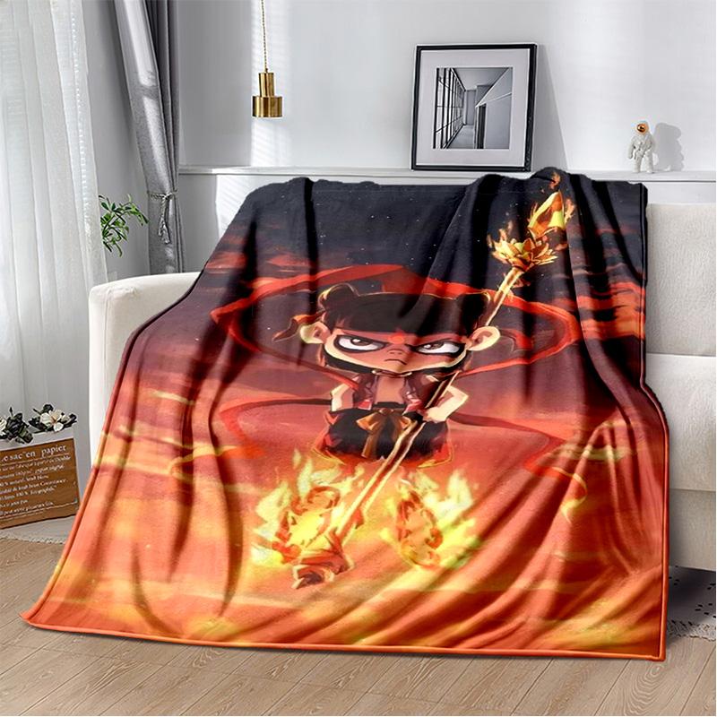 Nezha Flannel Office Student Nap Blanket: Winter Air Conditioning Sofa Picnic - Soft and Cozy Shawl Wrap