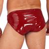 Mens Wet Look Patent Leather Briefs Underwear Elastic Waistband Performance Underpants for Club Dancing Stage Show