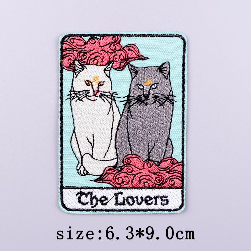 Punk Embroidery Patches For Clothing Tarot Card Patch Iron On Patches On Clothes Magic Sewing/Fusible Patch For Clothes Stickers