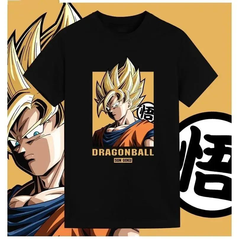 Dragon Ball 2026 New Hot Y2K Pure Cotton T-shirt Men's Women's King-size Randomly Give Dragon Ball Badges