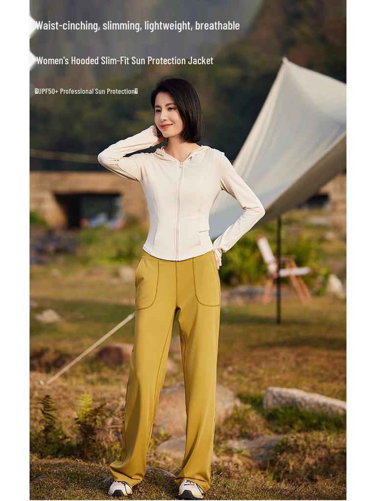 Women's Summer Slimming Outdoor Yoga Sunscreen Jacket - Breathable 2025 Ice Silk UV Protection Coat