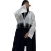 MQ210 Elegant 3D Applique Crinkle Abaya Cardigan for Modest Fashion