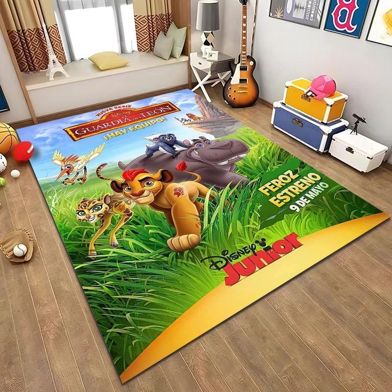 The Lion King Pattern 3D Kids Bedroom Bedside Carpet Non Slip Soft Floor Mat Sofa Coffee Table Rugs for Home Decor