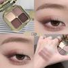 KAKASHOW 4 Colors Eyeshadow Palette Matte Shimmer Pearlescent Glitter Eye Shadow Long Lasting Easy To Eyes Makeup Palette