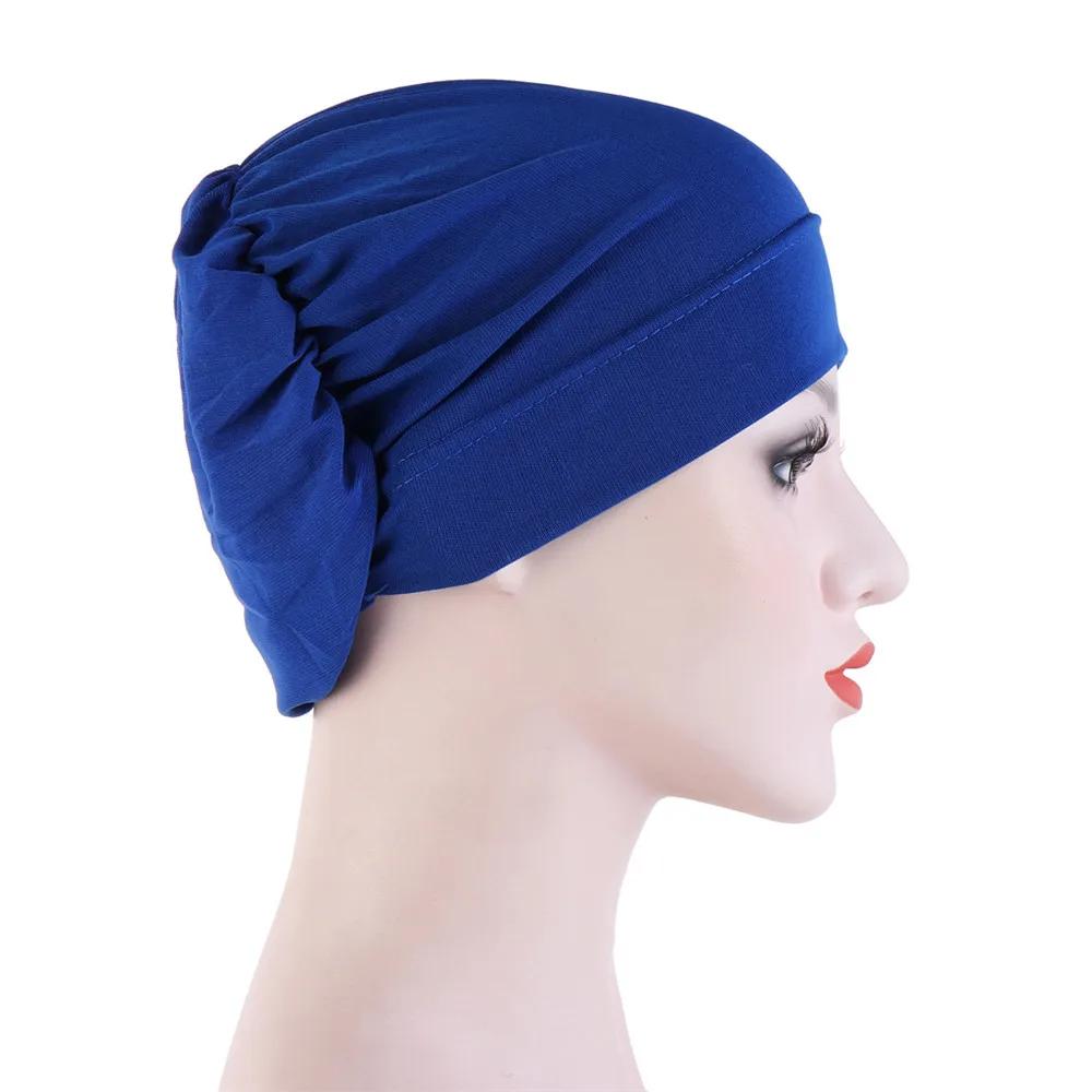 New Underscarf Women Chemo Cap Muslim Hijab Turban Bone Bonnet Stretch Inner Ninja Hat Bone Bonnet Tube Headwear Head Scarf Wrap