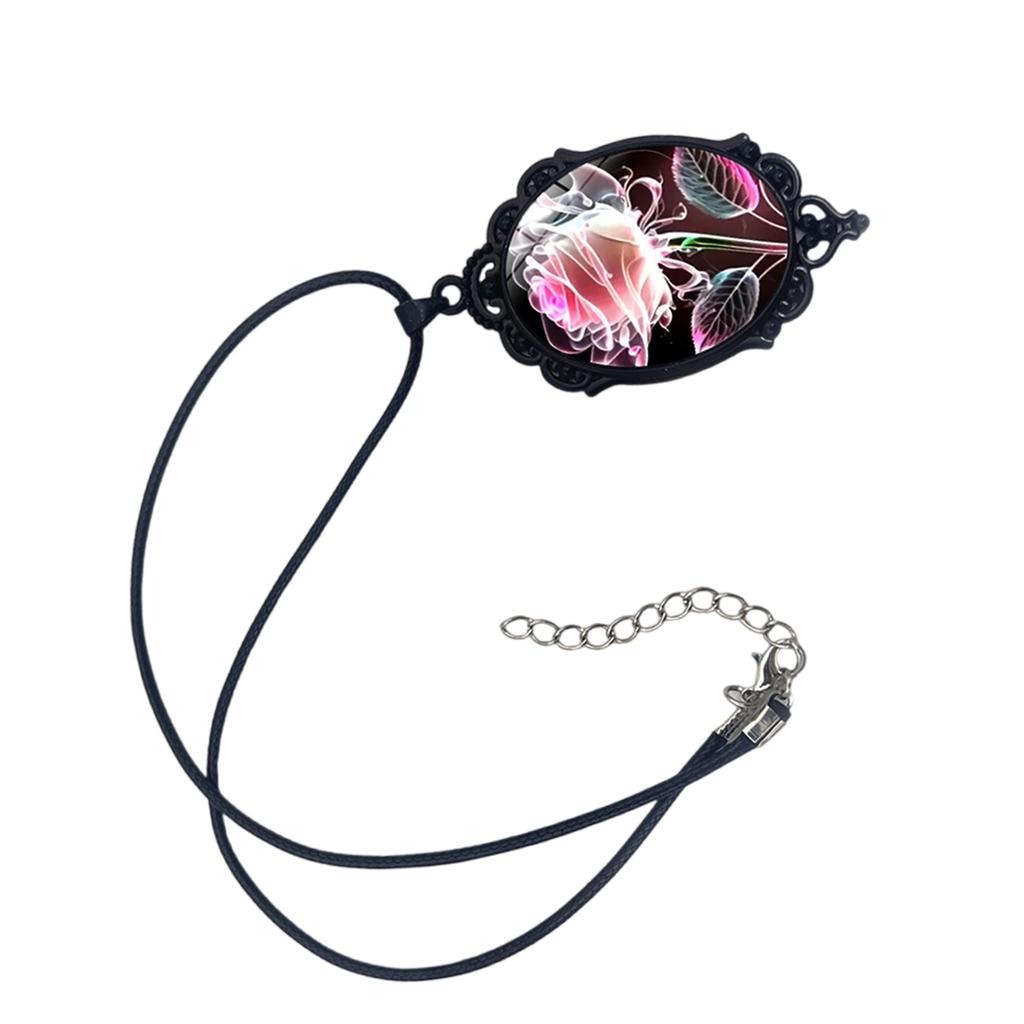 Elegante Kordelplattierte Rose Anhänger Halskette Tragbar Besondere Geschenke für Sie zu besonderen Anlässen und Feiern