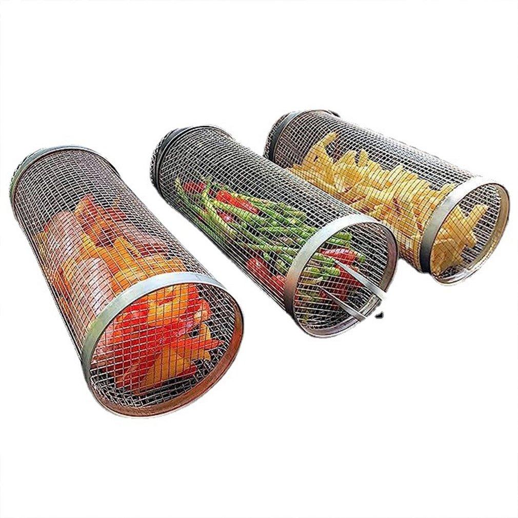 Grille Barbecue Ronde En Acier Inoxydable 304 - Diamètre 45 Cm, Espacement 2 Cm, Pour Camping Et Pique-Nique