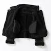 Giacca Marrone Donna Inverno Vintage Pelliccia Integrata Giacca Revers Maniche Lunghe Giacche Capispalla