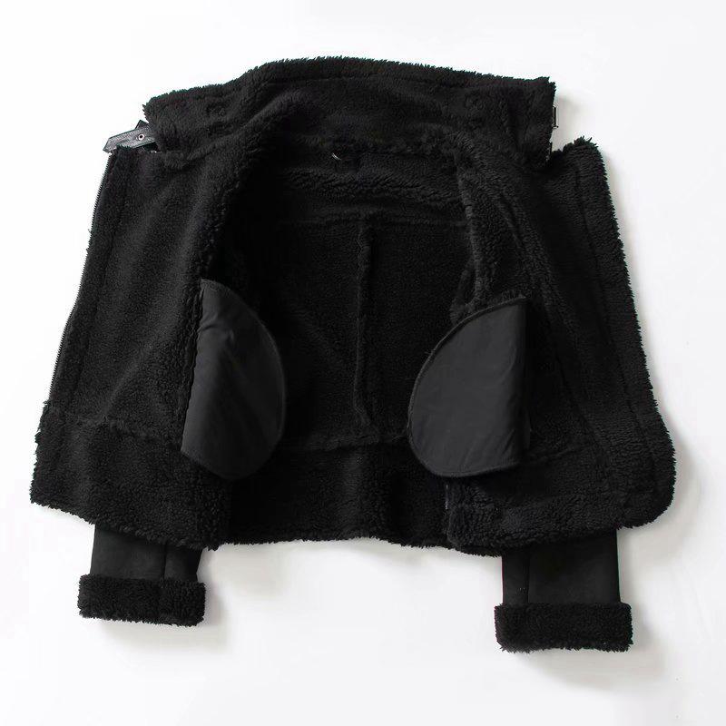 Giacca Marrone Donna Inverno Vintage Pelliccia Integrata Giacca Revers Maniche Lunghe Giacche Capispalla
