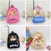 Cute Cartoon Capybara Bath Sun Letter Print Children Backpack For Daycare
