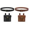 Medieval PU Leather Belt and Waist Pack with Flask Holder Medieval Cosplay Accessories For Men Women LARP Cosplay Party