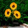 3-Head Solar Sunflower Garden Lamp: Outdoor Lawn Stake Decoration