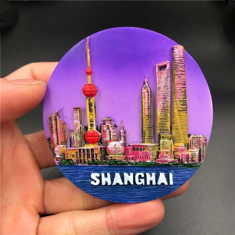 Shanghai Fridge Magnets Beijing Travelling Souvenirs Home Decor China Fridge Stickers Christmas Gifts Message Board Stickers