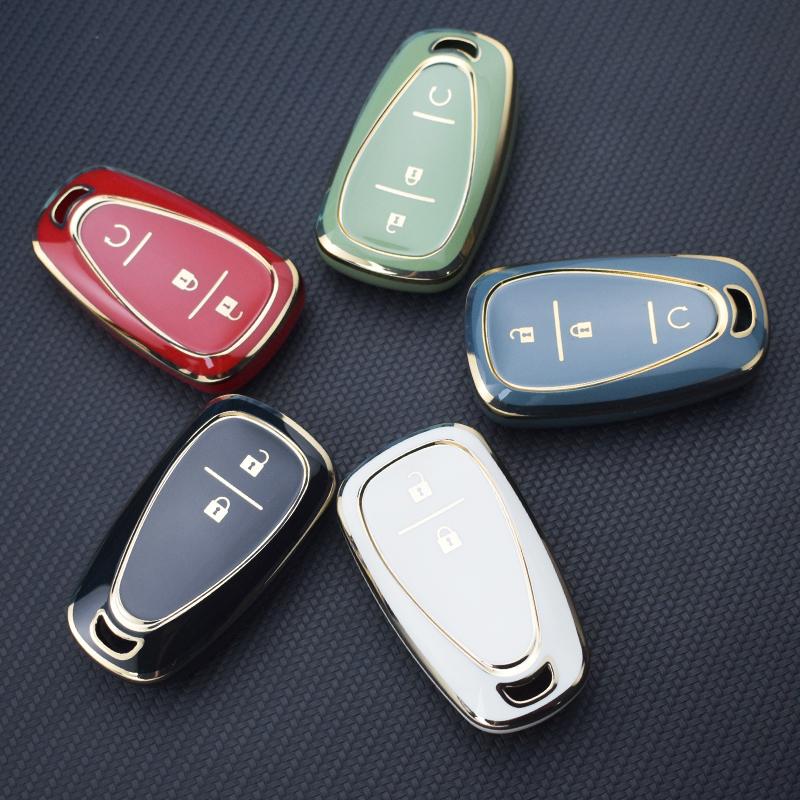 2 3 Button Car Key Case Cover Shell Fob for Chevrolet Equinox Cruze Trax Malibu Verano Traverse 2016-2018 Onix Cruze Sonic Camaro Volt Bolt Protector