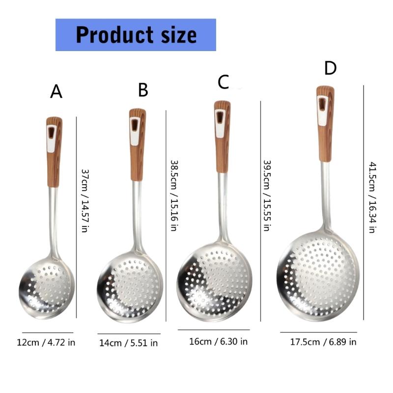Thickened Stainless Steel Large Colander Filter Spoon Household Noodles Strainer Skimmers Oil Separators Kitchen Gadgets