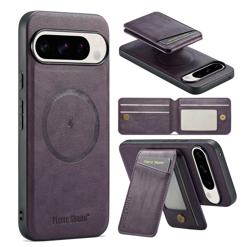 

Compatible with Google Pixel 9 Pro: 2-in-1 Leather Phone Wallet & Pixel 10 Magnetic Protective Case. iPhone 13 фиолетовый