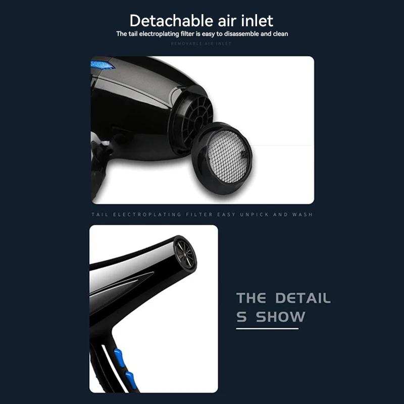 2200W Hair Dryer Professional Gear Strong Power Blow Hair Dryer For Hairdressing Barber Salon Tool Hair Dryer New 2025 Comb set