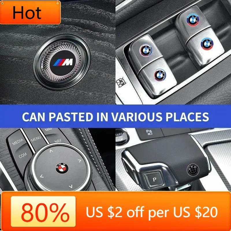 New Hots E60 E60 E93 E60 For BMW M X3 X5 X6 Car Steering Wheel Badge Stickers Car Door Handle Label Decal For BMW 50th M E46 E