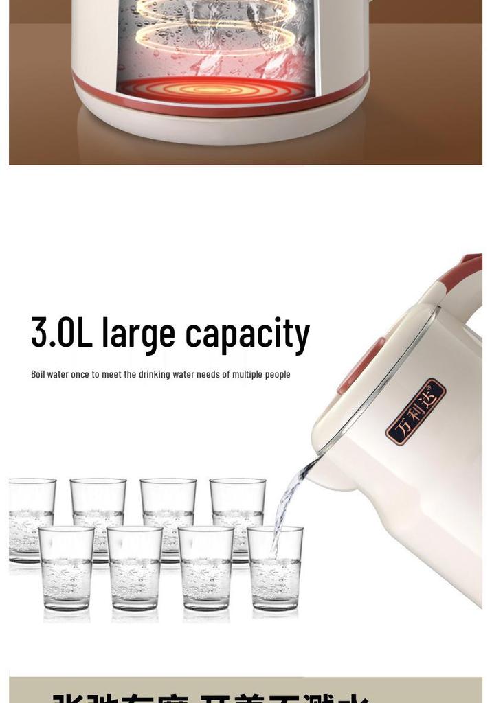 Stainless Steel Electric Kettle with Boil & Keep-Warm Functions, Large Capacity, Baby & Pregnancy Safe, Boil & Constant Temperature Pot
