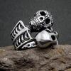 Men's Personality ring Titanium Steel Skull Ring punk ring men's accessories
