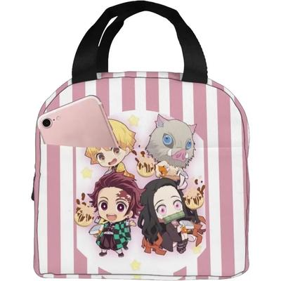 Süße Cartoon Anime Lunchtasche Tragetasche Mahlzeitentasche Wiederverwendbar Isoliert Tragbar Thermische Lunchbox für Damen Jungen Mädchen Arbeit Schule Picknick