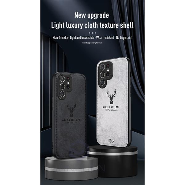 Leather Deer Case For Samsung Galaxy S8 S9 S10 S20 Note 8 9 10 Plus 20 S21 S22 S23 S24 Ultra Shockproof Soft Cover