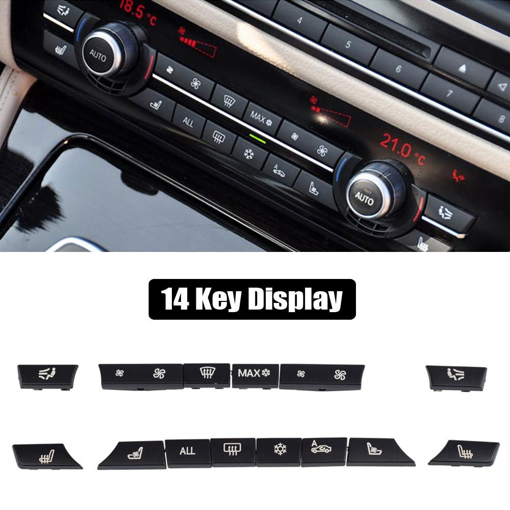 11/12/14pcs Dashboard Air Conditioner AC Button Heater Switch Cover For BMW 5 6 7 Series X5 X6 F10 F18 F06 F12 F01 F02 F15 F16