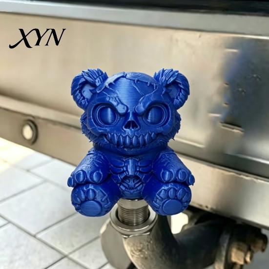 Weatherproof Trailer Dust Cover Creepy Bear Hitch Cover, 3D Printed Exhaust Cap, Towing Personalized Car Ball Cap for Truck SUV, Halloween Accessory
