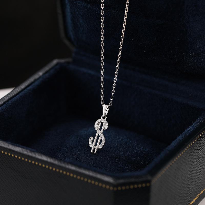 

Серебряное ожерелье с символом доллара Banyan Tree — минималистичный, холодный стиль, уникальный дизайн для женщин NS980