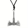 Thor's Hammer Viking Rune Battle Axe Pendant NecklaceRetro Long Sweater Chain Necklace