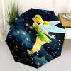 Tinkerbell Thema Automatischer Kompakt-Faltbarer Süßer Regenschirm - Tragbar und Langlebig, 8-Rippen Eisen-Regenschirm für Jedes Wetter0707076
