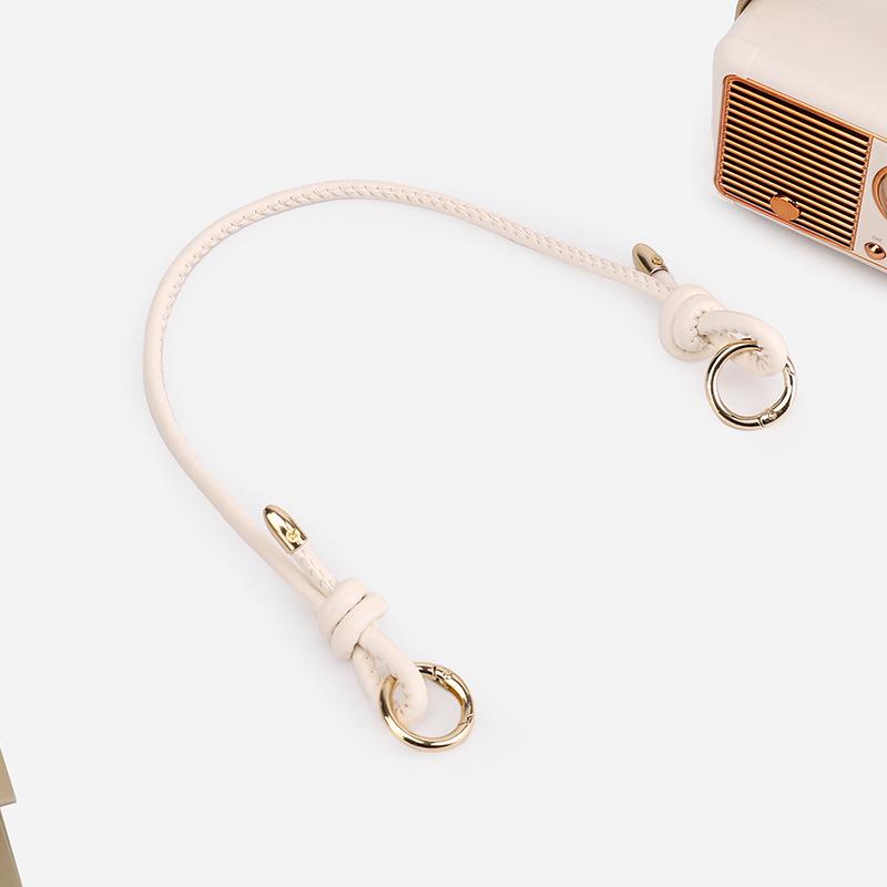 Women's Fashion Knotted Handbag Strap - PU Leather & Metal Ring Shoulder Accessory.
