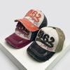 Baseball Style Broken Letterings Alphabet 1962 Patch Women  Men For Neutral Gender Fresh Caps Peaked Hats Sunshade Color Block Versatile American