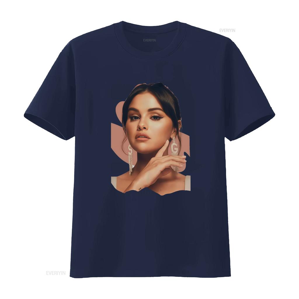 New Selena Gomez Music Inspired T Shirt Black All Sizes Sparkling Design NG2067 Vintage Washed Homme Stretched Streetwear