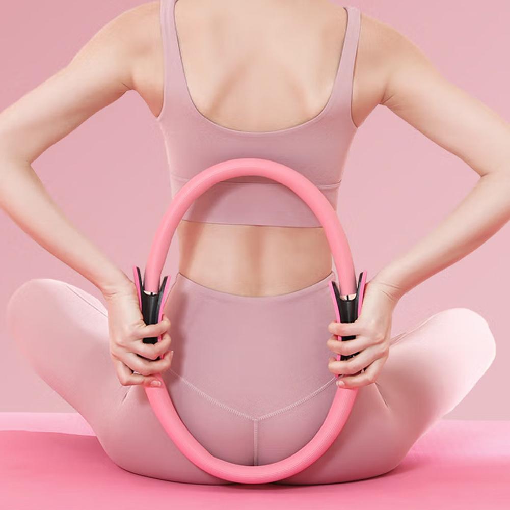 Pilates Ring Fitness Ring with Non Slip Handles Fitness Circle Flexible Resistance Exercise Equipment for Thighs Abs and Legs