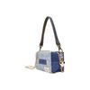 Dior DIY-Style Makeup Bag: Flame-Print Heart-Shaped Patchwork Denim, Hand-Stitched, Vintage and Versatile, Retro Style, Fashion Classic, Blue