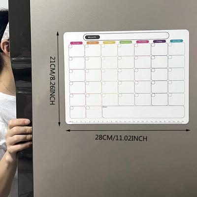 21x28cm Rewritable Monthly Weekly Planner Fridge Magnets Creative Magnetic Memo Message Boards for Refrigerators Home Decor