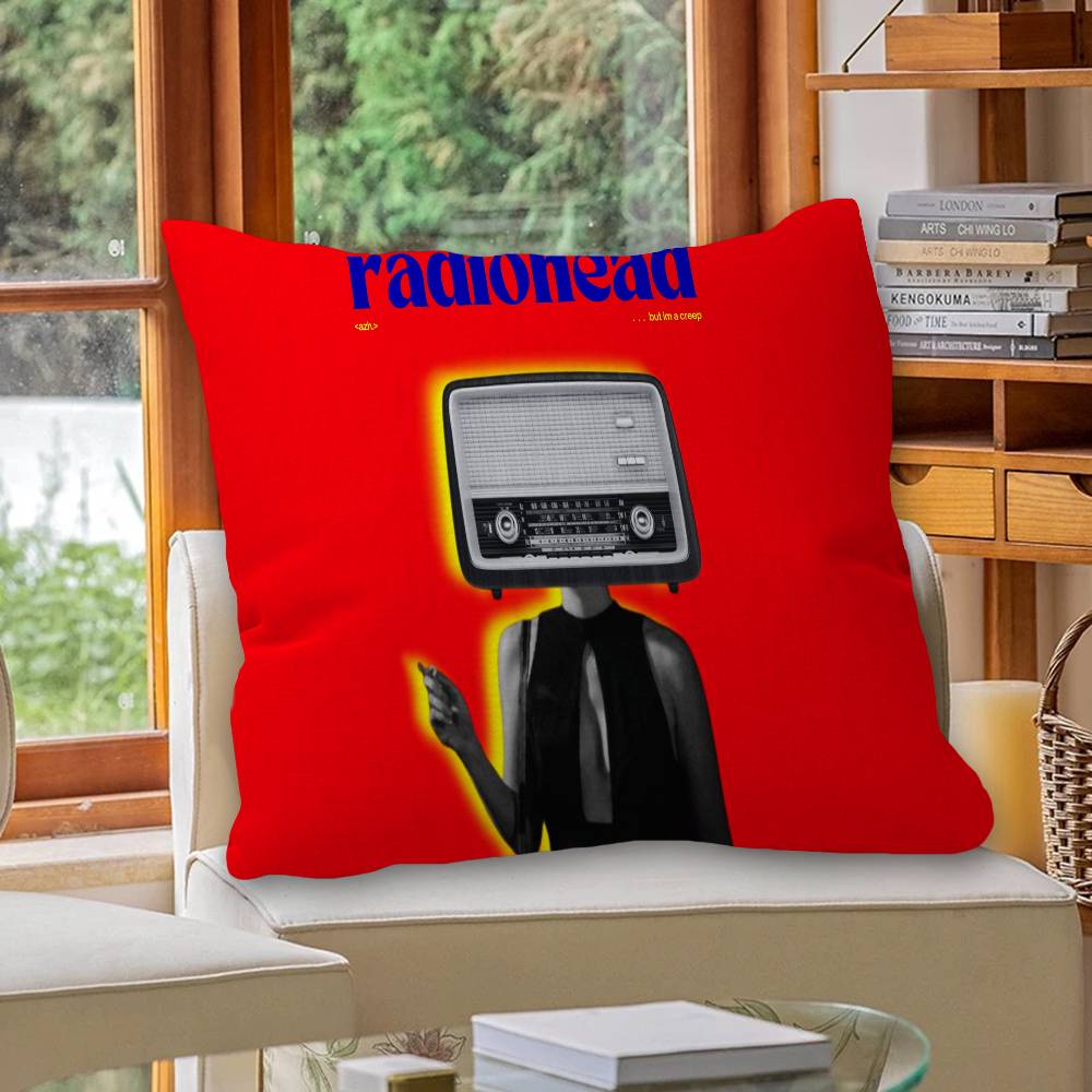 R-Radioheads Music Cushion Cover Car Throw Pillow Case For Sofa Car Christmas Gift 40x40cm 45x45cm