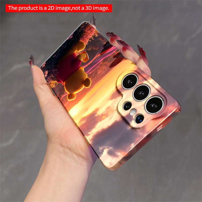 2DFlat Samsung phone case Winnie the Pooh Sunset Vista Applicable to Galaxy S22 S23 S24 S25ULTRA S26 A12 A13 A14 A15 A16